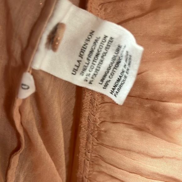 Ulla Johnson Della Dress Blush Lurex Striped Ruffle Tunic M - Picture 8 of 12